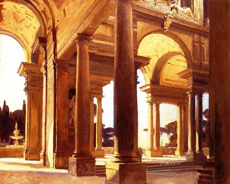 (image for) Handmade oil painting Copy paintings of famous artists John Singer Sargenti's art A Study of Architec - Click Image to Close